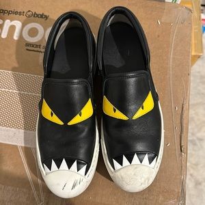 Fendi Leather Slip On Sneakers USED NO SHOE BOX
